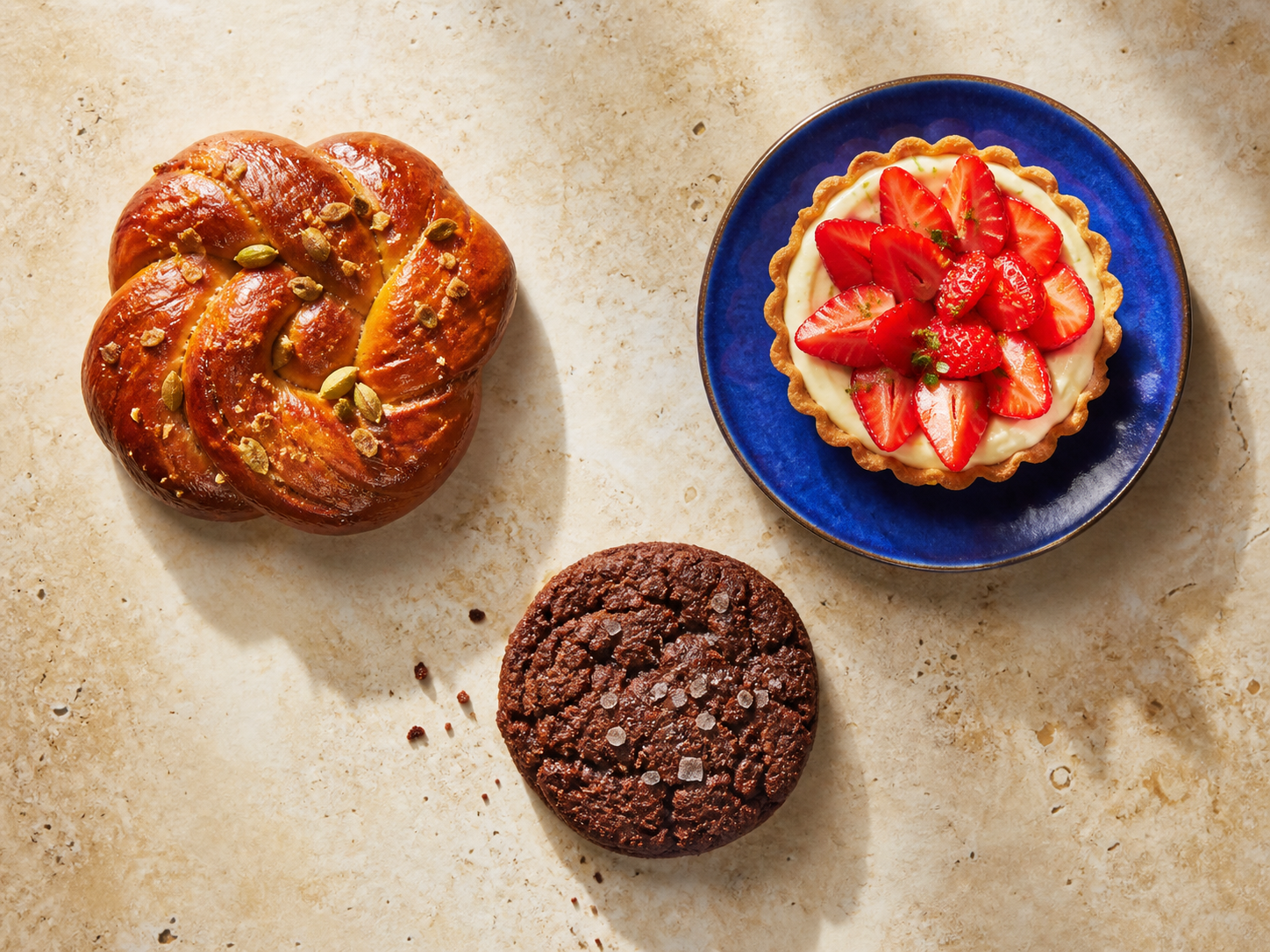 Glossy cardamom bun